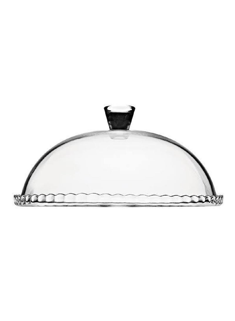 Pasabahce Patisserie Glass Service Plate & Dome 32 cm Clear - Image 1