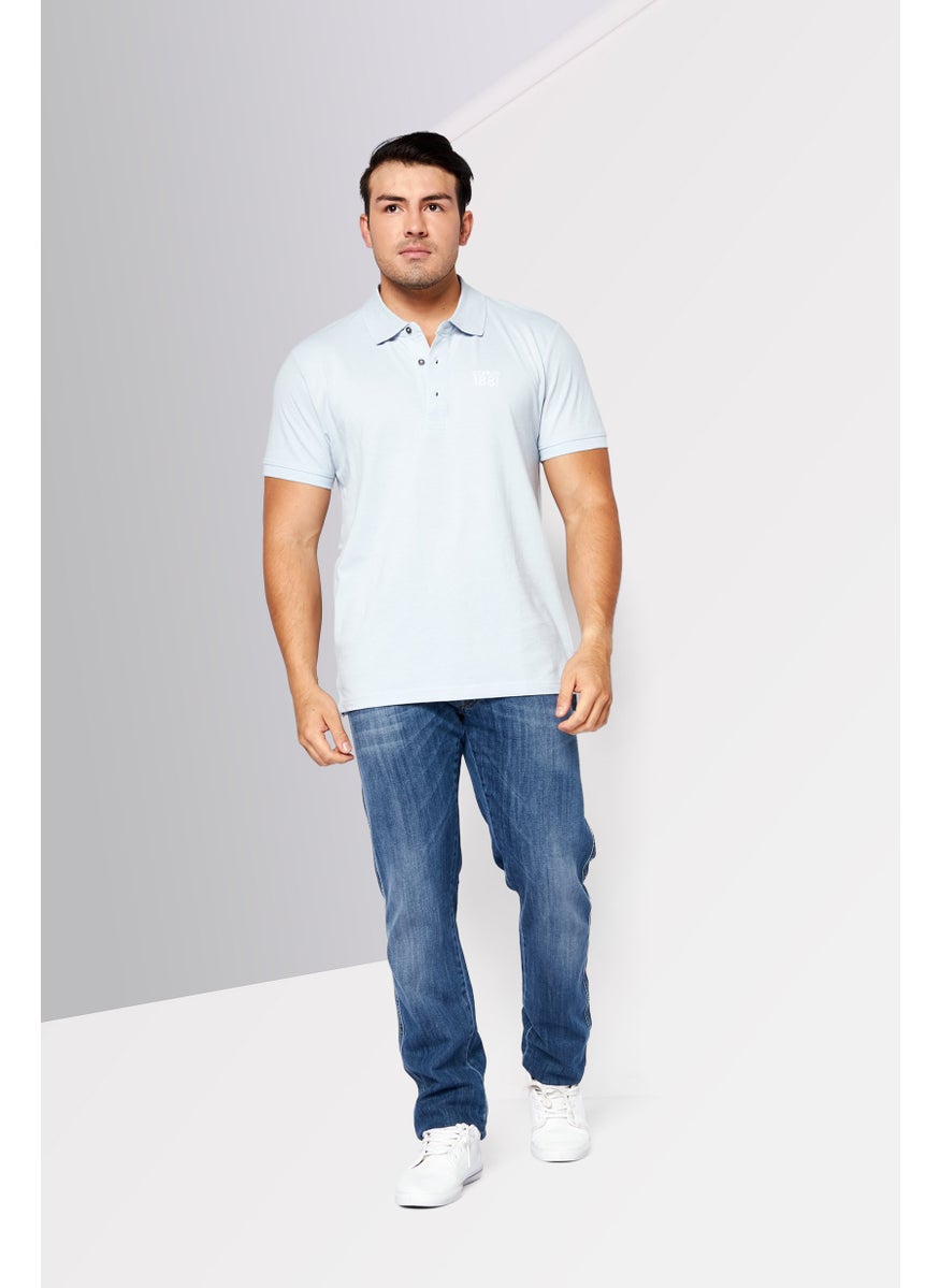 Men Regular Fit Embroidered Short Sleeves Polo Shirt, Light Blue - pzsku/Z8364D20675338290EE49Z/45/_/1737642930/1bacdd28-57ac-4dde-a66a-dc20067ede93