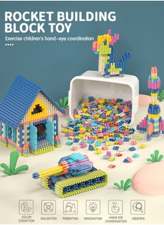 GROIC 640 PCs Building Blocks Set Construction Toy with Box, Learning Playset STEM Toy Set Educational Kit, Colorful Child Brain Development Preschool Toys Montessori Toys for Kids  - Image 2