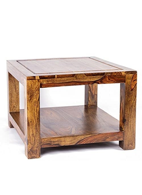 Umark Umark Solid Wood Center Table| Sheesham Wood Coffee Table | Wooden Tea Table | Natural Brown Finish  - Image 1