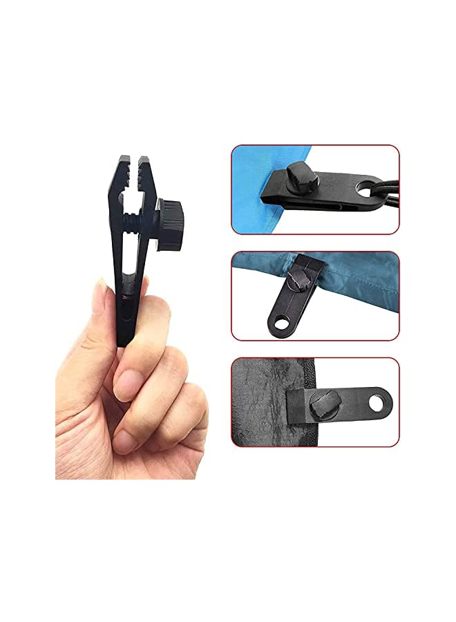 The Bros Tarp Clips Heavy Duty Lock Grip Clamps Thumb Screw Tent Clip Secures Tarps Awning Clamp Set for Camping Tarps Awnings Caravan Canopies Car Covers Swimming Pool Covers Boat Cover 12piece  - Image 3