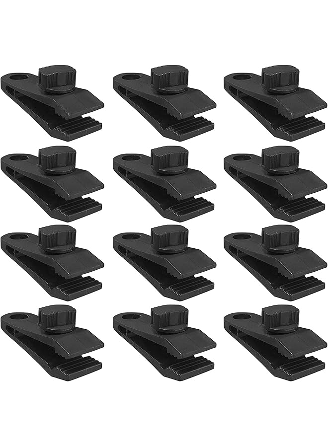 The Bros Tarp Clips Heavy Duty Lock Grip Clamps Thumb Screw Tent Clip Secures Tarps Awning Clamp Set for Camping Tarps Awnings Caravan Canopies Car Covers Swimming Pool Covers Boat Cover 12piece  - Image 1