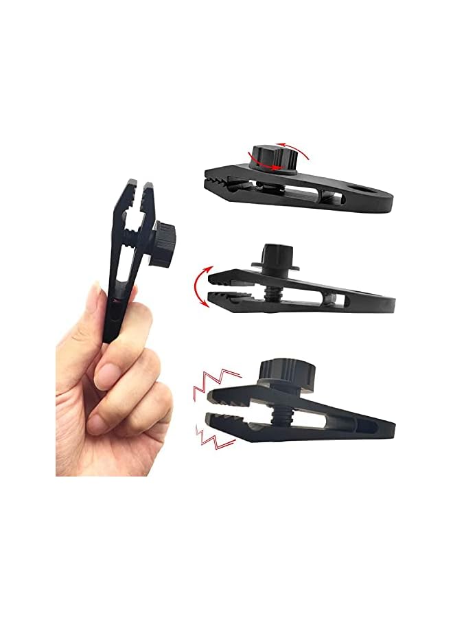 The Bros Tarp Clips Heavy Duty Lock Grip Clamps Thumb Screw Tent Clip Secures Tarps Awning Clamp Set for Camping Tarps Awnings Caravan Canopies Car Covers Swimming Pool Covers Boat Cover 12piece  - Image 4