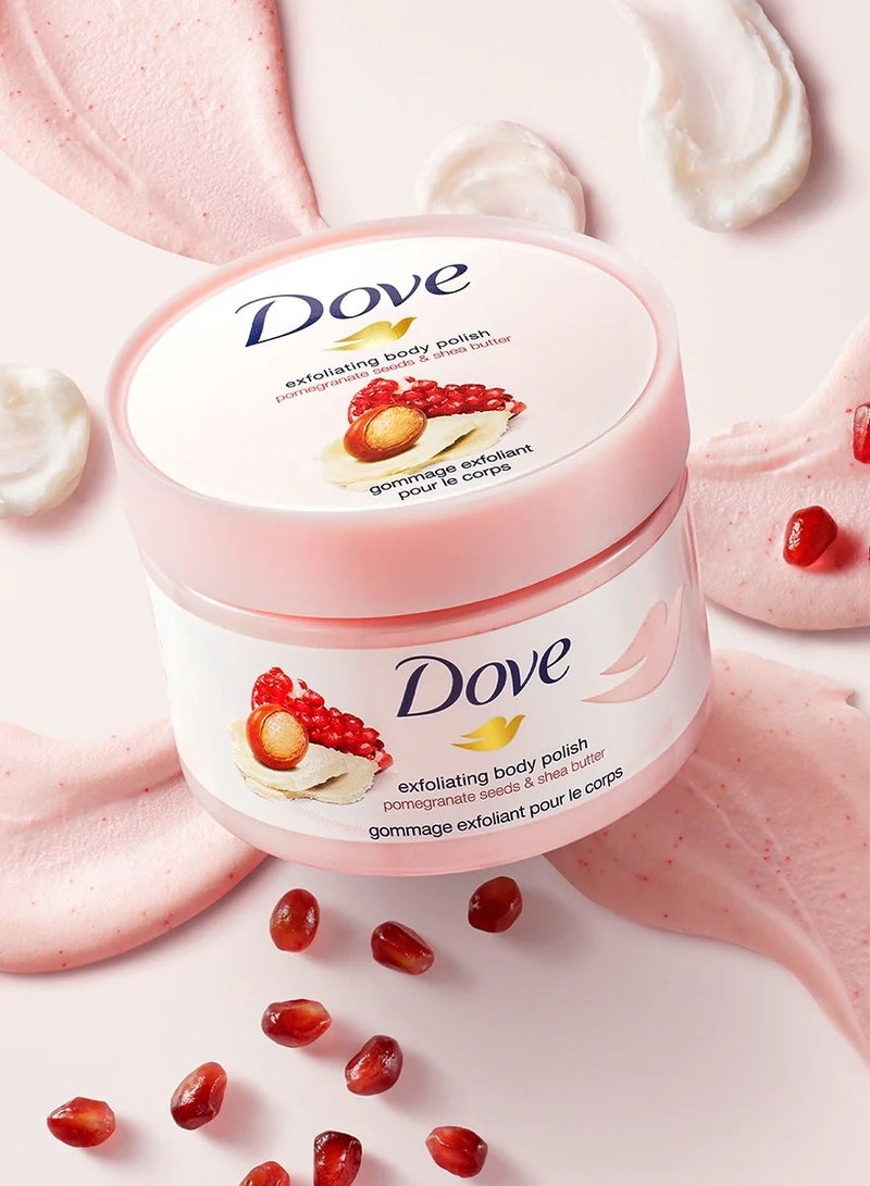Dove Body Scrub Pomegranate Scent 298g - Image 3