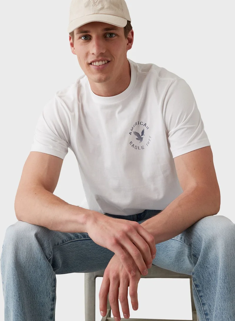 امريكان ايجل Graphic Crew Neck T-Shirt
