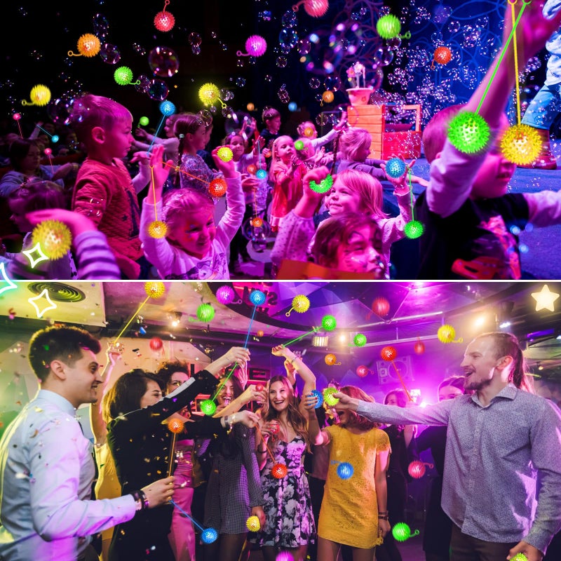 SHQDD 24PCS Light Up Ball  Bouncy Balls for Kids  6 Colors LED Flashing Squeaky Ball  2.55inch Light Up Toys  Fidget Sensory Toys  Glow in The Dark Party Favors for Teens  Adults  Children - Image 5