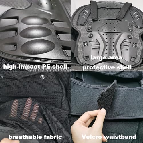 Aikelai Adult Motorcycle Protective Jacket and Knee Pads, Motorcycle Accessories, Back Spine Chest Protector, Full Body Chest Armor for Motocross Dirt Bike Gear(XL) - Image 4