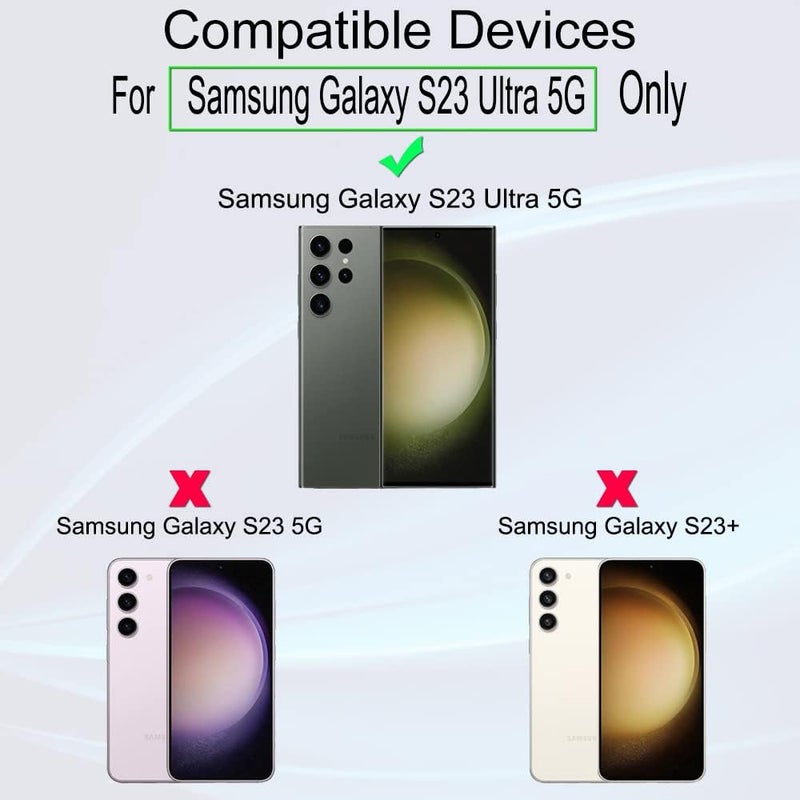 Ibywind Screen Protector For Samsung Galaxy S23 Ultra 5G(6.8 Inches),with 2Pcs Flexible TPU Film,1Pc Camera Lens Protector,1Pc Backing Carbon Fiber Film[Fingerprint Reader,Easy to install] - Image 2