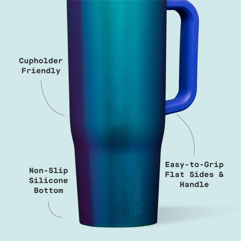 Corkcicle Cruiser Insulated Tumbler - Keeps Drinks Cold 20 Hours - Triple-Insulated Stainless Steel - Spill-Proof Lid - Summer Drinkware Gift - Keeps Drinks Ice Cold - 40 oz - Dragonfly - Image 4