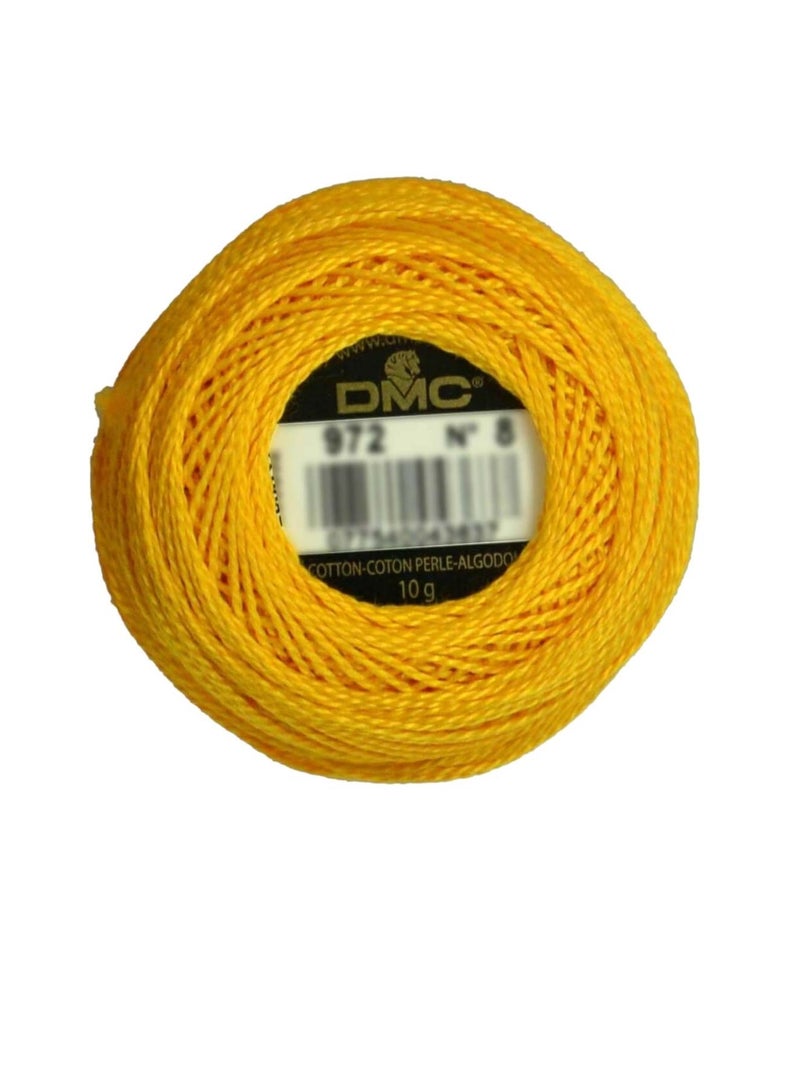 DMC DMC Pearl Cotton Ball Size 8 87yd Deep Canary - Image 3