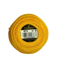 DMC DMC Pearl Cotton Ball Size 8 87yd Deep Canary  - Image 1