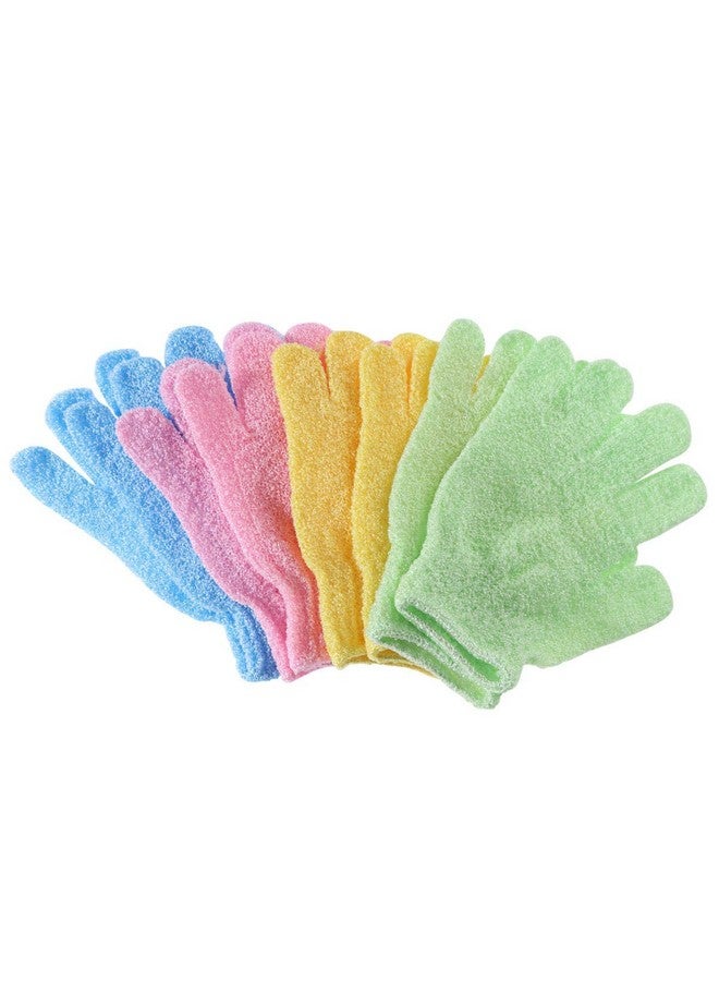 B-LADY Exfoliating Dual Texture Bath Gloves for Shower, Spa, Massage and Body Scrubs, Dead Skin Cell Remover, Gloves with hanging loop (2 Pair Heavy Glove) - Image 1