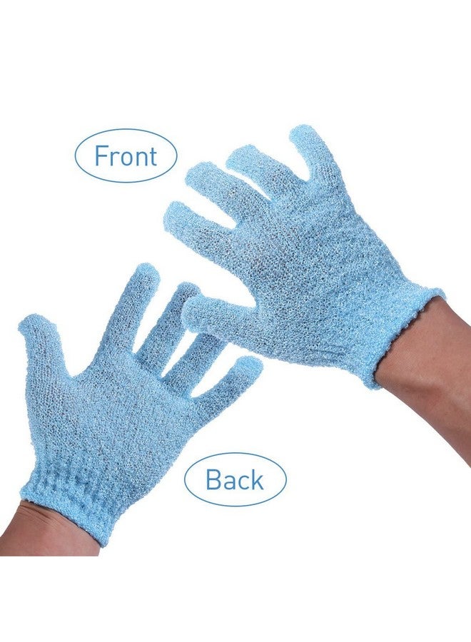 B-LADY Exfoliating Dual Texture Bath Gloves for Shower, Spa, Massage and Body Scrubs, Dead Skin Cell Remover, Gloves with hanging loop (2 Pair Heavy Glove) - Image 3