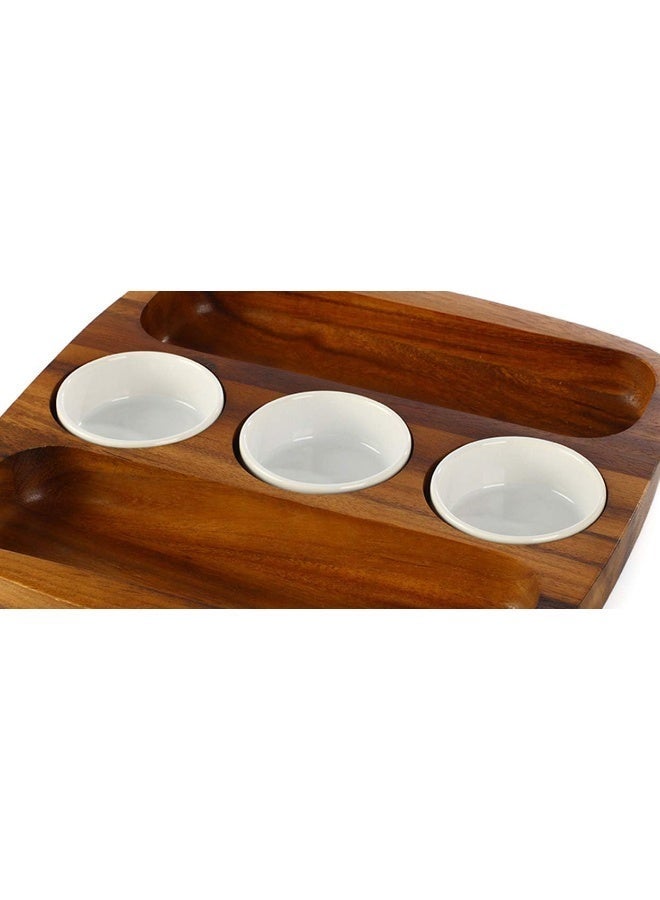 Billi Wooden 2 Side Chip & Salsa Serving Tray Aca-44.4 - Image 2