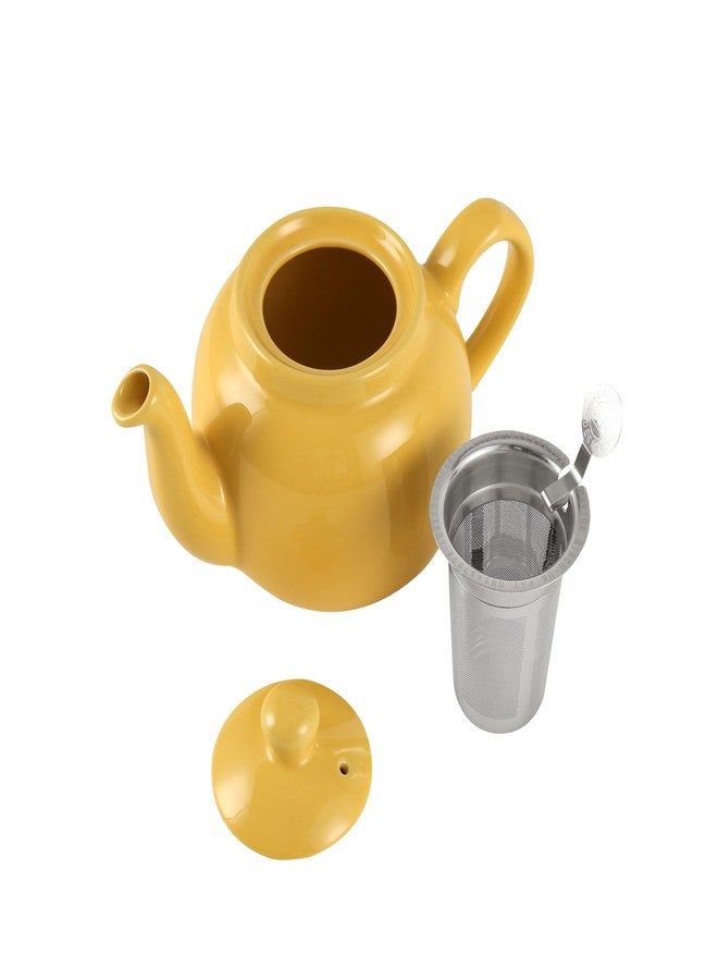London Pottery Farmhouse Teapot with Infuser, Ceramic, Yellow, 2 Cup (600 ml) [Parallel Imported Product] - Image 3