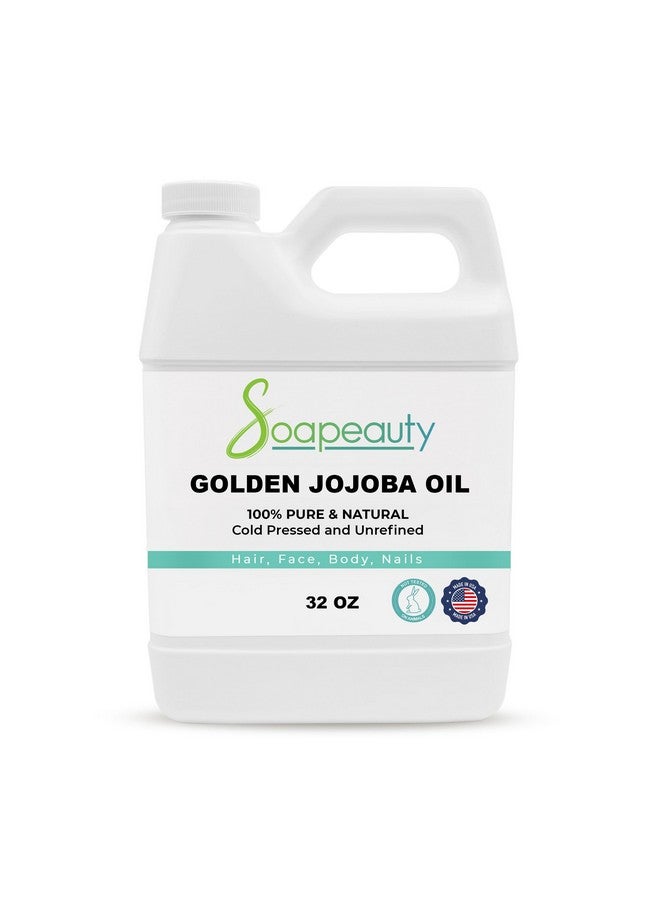 سوبيوتي زيت الجوجوبا الذهبي من سوبوتي | نقي وطبيعي ١٠٠٪ | غير مكرر، معصور على البارد، خالٍ من الهكسان | زيت مرطب للبشرة والوجه والشعر والأظافر | ٣٢ أونصة سائلة - Image 1