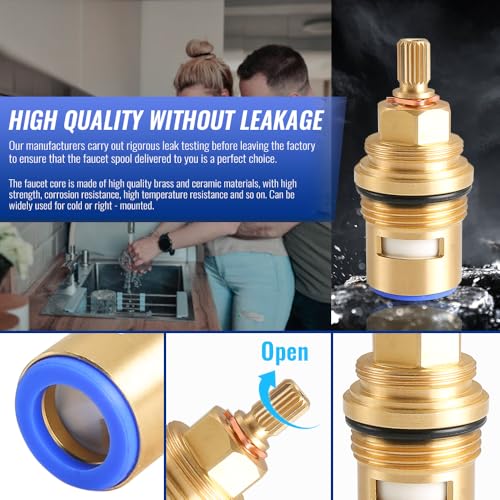 hansengroe Replacement Ceramic Cartridge for Grohe 45887000 Bathroom Sink Faucet Cartridge Replacement Parts 34Inch Use for Wall Mount Valves and Roman Tubs 45887000 Cold - Image 3