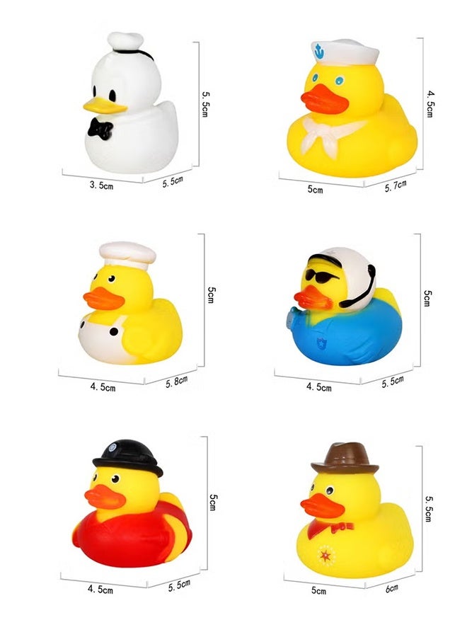 6-Piece Little Yellow Duck Bath Toys, Fun Role-Playing Water Toys for Kids, Ideal for Bath/Swimming/Water Play - Image 2