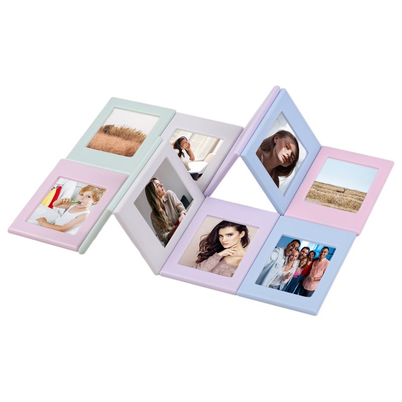 10 قطع أطارات صور مغناطيسية بحجم 3.8 × 2.5 بوصة - مجموعة أطارات صور صغيرة للمبرد، الخزنة، المكتب، خزانة المطبخ، الفصل الدراسي - متوافقة مع كاميرات Fujifilm Instax Mini 7s/ 8/ 9/ 11/ 12/ 25/ 50s/ 70/ 90/ EVO/ - Image 1