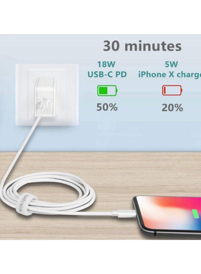 1 Meter USB-C to Lightning Cable, Fast PD Charging and High-Speed Sync Compatible with iPhone X/XS/XR/XS Max/8/8 Plus, iPad Pro 2017, and More