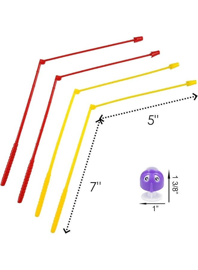 Haktoys Fishing Game Play Set Includes 21 Fish and 4 Fishing Poles on Rotating Board with Music On/Off Switch for Quiet Play | Board Game for 1-4 Players - Image 5