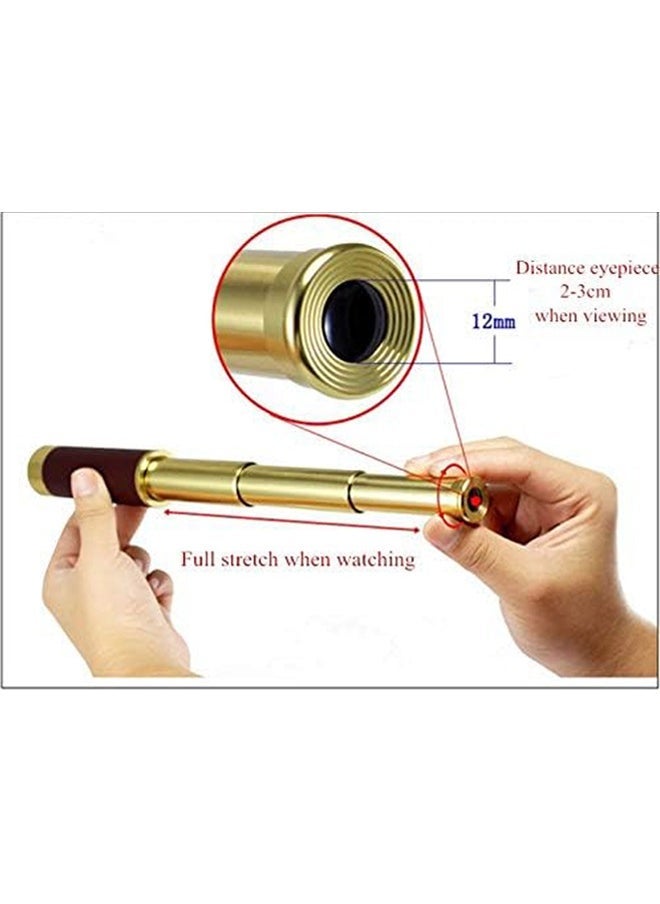 Hihonor Monoculars Telescope,High Power Telescope,Pirate Telescope Collapsible,Mini Pocket Telescope 25 * 30 for Outdoor Camping Birds Watching for Adult Bird Watching Outdoor Travel Sight Binoculars  - Image 2