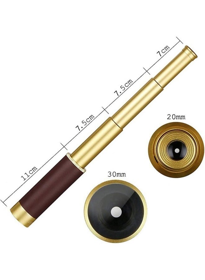 Hihonor Monoculars Telescope,High Power Telescope,Pirate Telescope Collapsible,Mini Pocket Telescope 25 * 30 for Outdoor Camping Birds Watching for Adult Bird Watching Outdoor Travel Sight Binoculars  - Image 3