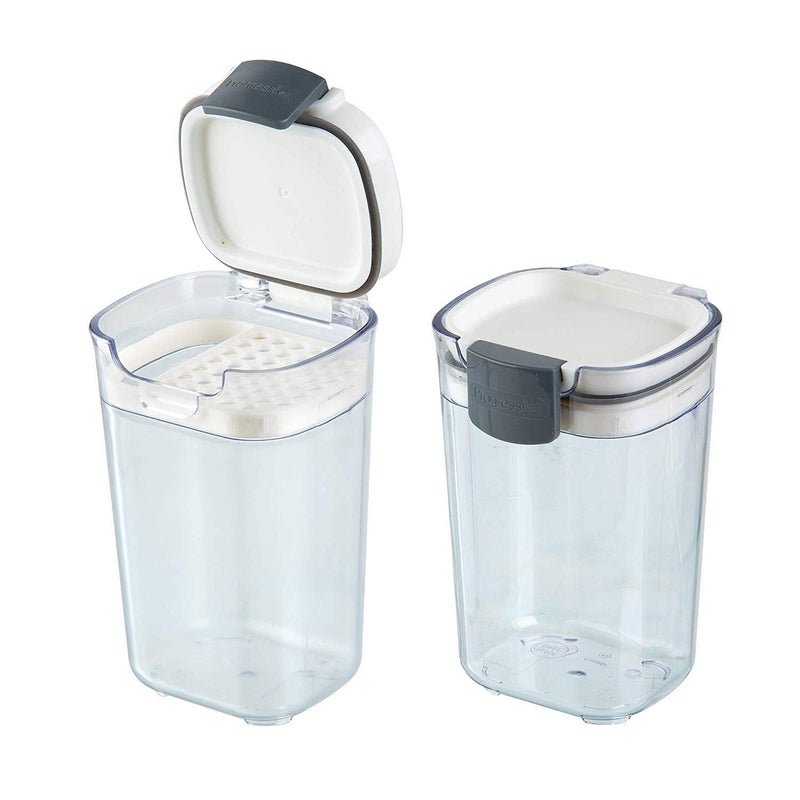Progressive International PKS410 Prepworks ProKeeper Seasoning Keeper Spice Airtight Food Storage Containers Clear 2 Pack