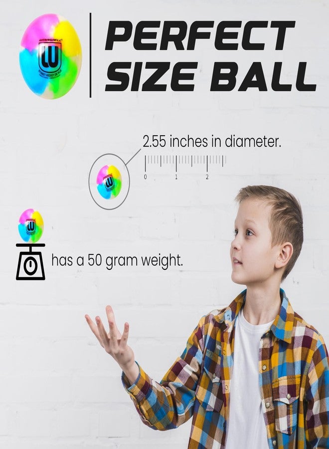 Winnwell Sports Street Hockey Balls - Indoor & Outdoor Balls with Storage Bag - Hockey Gear Ideal for Road, or Street Hockey Games - 65mm & 50 Gram Weight - Image 4