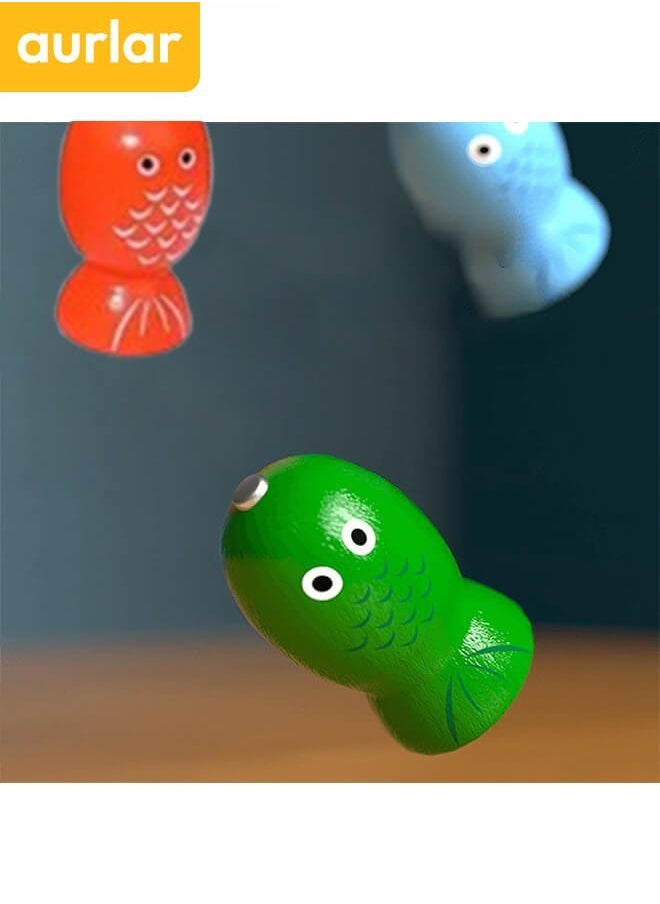 Montessori Baby Wooden Magnetic Fishing Toys, Color Pairing Board Teaching Aids Cognitive Educational Toy For Kids
