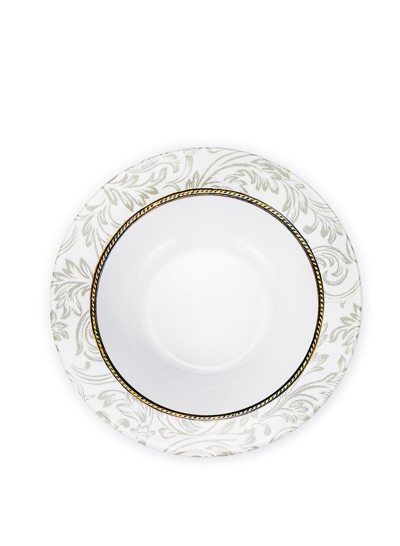 Edessa Ceramic Elana 17Cm Round Serving Bowl, White - Versatile Medium-Size Ceramic Bowl for Serving Salads, Curries, Snacks & Side Dishes - Microwave & Dishwasher Safe (Set of 6) - Image 5