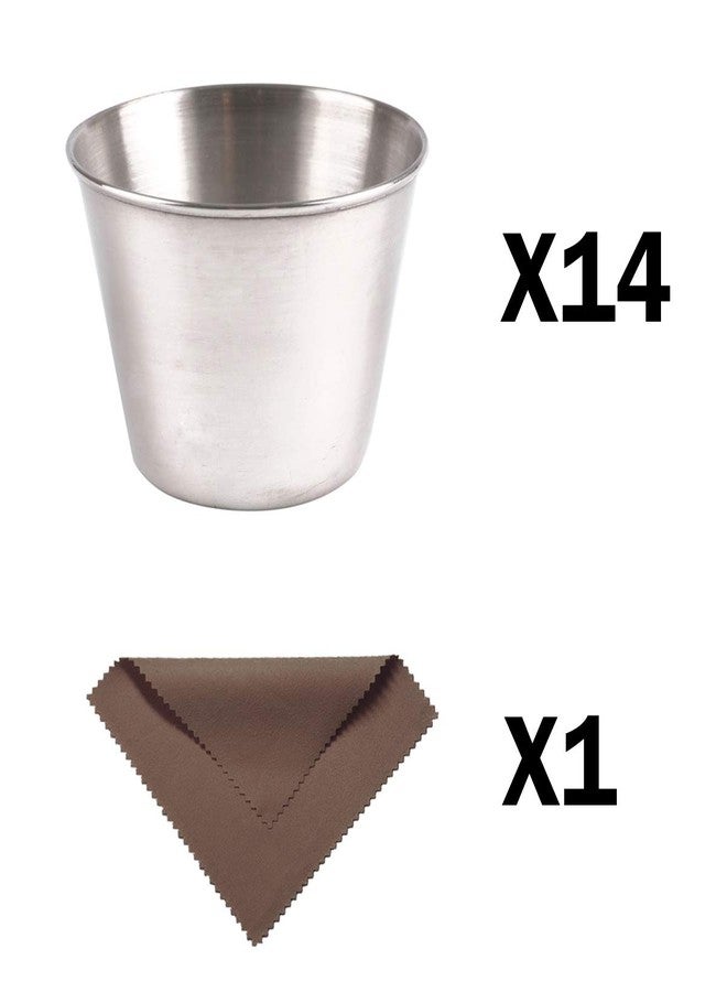 Artcome 14 Pack Stainless Steel Condiment Sauce Cups Great for Dipping and Portion Cups, 2.5 oz - Image 4