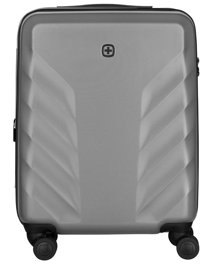 Wenger Motion 54 Cm Hardside 4-Double Wheeled Expandable Cabin Luggage Trolley - Grey - Image 1