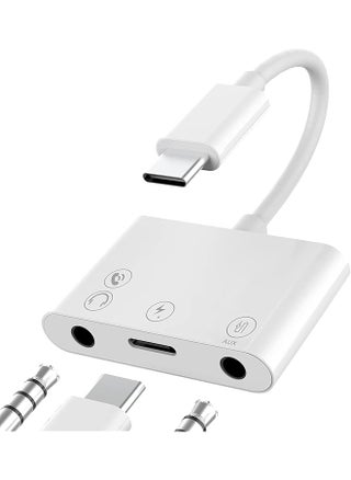 Usb C To 3.5Mm Audio Adapter Charger Headphone And Aux Port 3 In 1 Type C ​Earbud Splitter Dongle Compatible With Phone15 Pro Max Plus Ipad 10 Air4 5 Mini6 Pro 12 - pzsku/Z8365FDC1B360280D14EFZ/45/1743946350/d76beeae-7809-4496-ba3e-0fd0dc7738b4