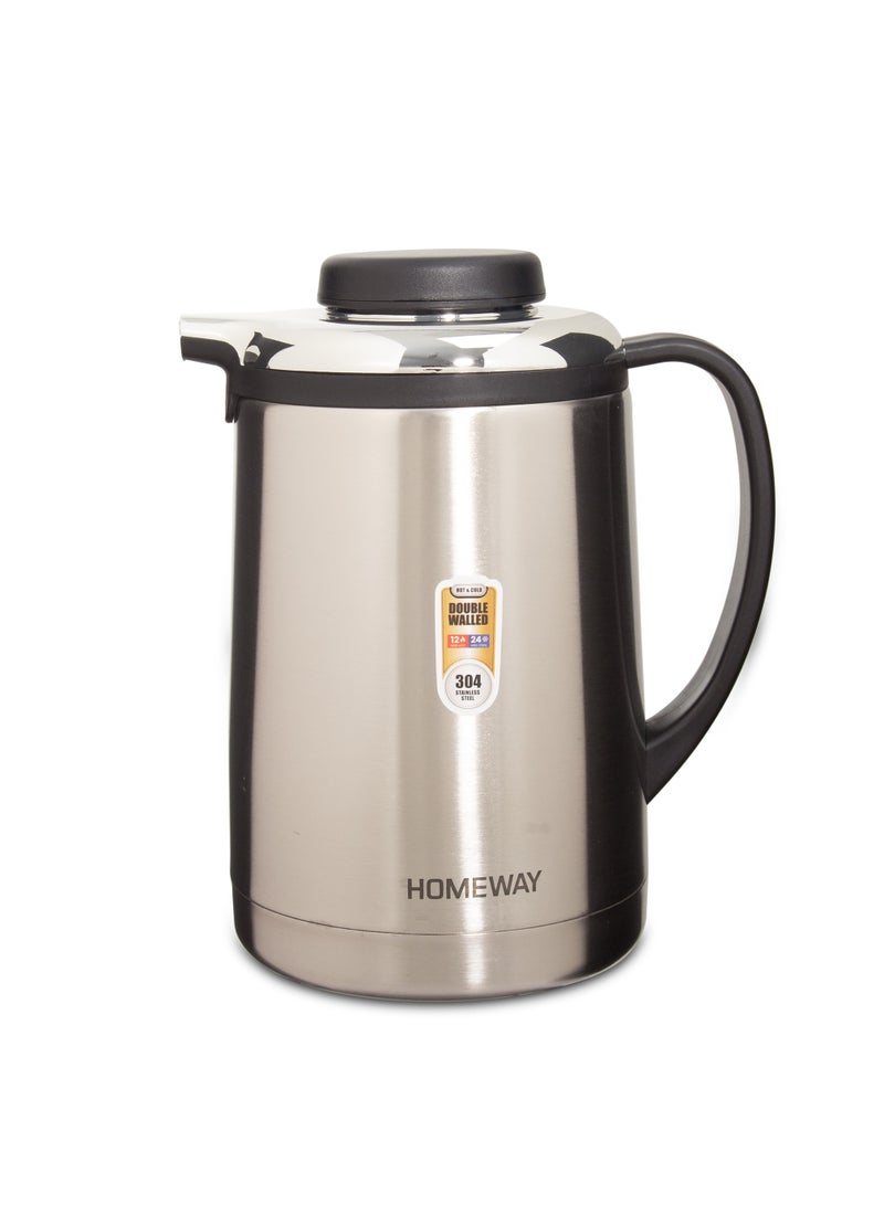 Homeway 1.3L Stainless Steel Vacuum Flask – Compact and Reliable for Hot or Cold Beverages - Image 1