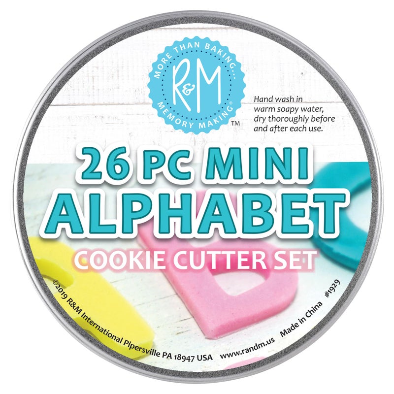 RM International Mini Alphabet Cookie Cutters 26Piece Set