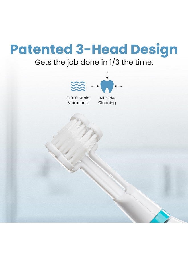 Triple Bristle Triple Bristle GO 3 Sided Toothbrush | Sonic Toothbrush/w Soft Nylon Bristles | Autism Toothbrush for Kids & Special Needs Toothbrush | 3 Sided Toothbrush Adult & Kids Travel Friendly - Image 3