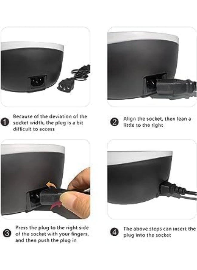 MAKS & CO. - 2 Layers Electric Warmer Lunch Box Food Heater Portable Heating Rice Cooker Warming Steamer Egg Steaming Boiler 2 Litter black and white - Image 1
