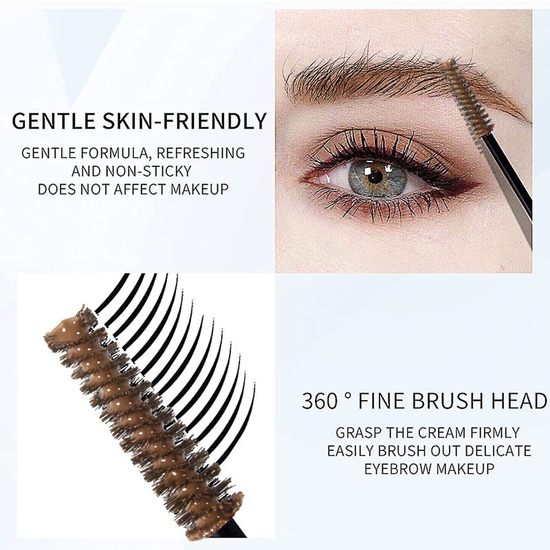 DAGEDA 2Pcs Light Brown Brow Gel, Eyebrow Setting Gel, Waterproof and Sweat-Proof, Eyebrow Repair Liquid for Brows Styling 1.81oz - Image 4