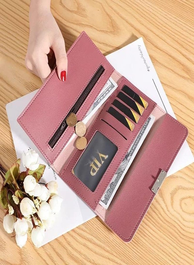 Riviox Ladies Purse Large Women's Wallets | Short Wallet for Women and Girls | Large Coin Purse for Ladies | Flip Top Card Wallet Tri Fold Wallet - Image 4