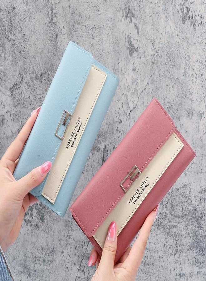 Riviox Ladies Purse Large Women's Wallets | Short Wallet for Women and Girls | Large Coin Purse for Ladies | Flip Top Card Wallet Tri Fold Wallet - Image 5