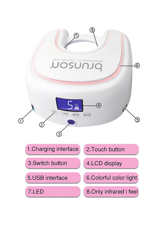 brunson UV Nail Curing Lamp, 48W Star Pro Dual  UV Nail Lamp for Fingernail Toenail Gel Nails Polish  UV LED Nail Dryer LCD Display UV Light for Nail for Curing Gel Polish and Polygel Nails, Manicure Nail Art  - Image 3