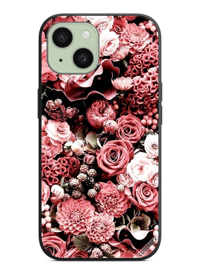 Covernex - Protective Case Cover For Apple iPhone 15 Peach Roses - Image 1