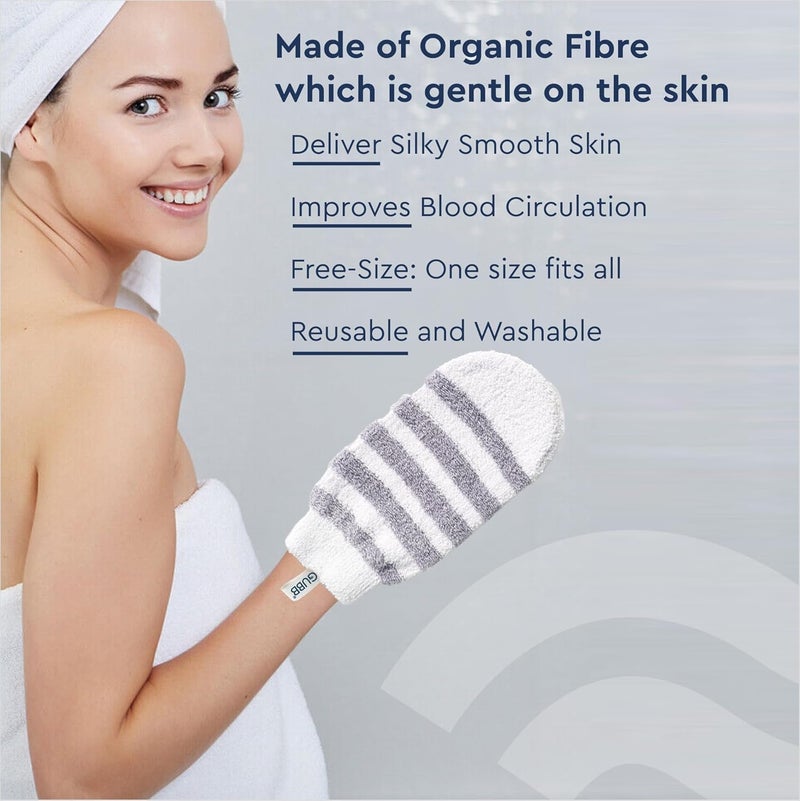 GUBB Bath Mitt Glove for Dead Skin Removal Exfoliating Bath Mitten with Loofah Shower Scrubber Glove for Body ExfoliationScrub GlovesBlackheadsTan RemovalDead Skin CellsPromote Blood CirculationBath Brush for Dead Skin Easy to Use - Image 4