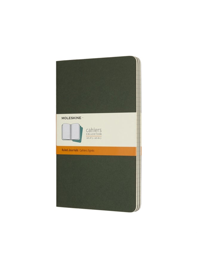Moleskine Cahier Journal, Large, Ruled, Myrtle Green (5 X 8.25) 