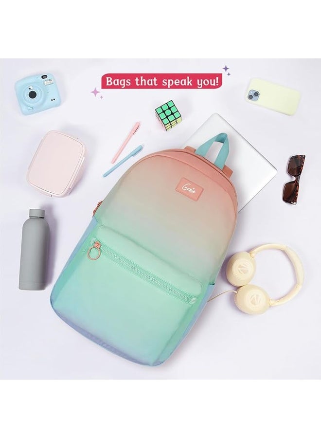 Genie Chrome Casual Backpack for Girls |17 In-20 Ltr with Laptop Sleeve, Two Compartments and Trolley Sleeve with Padded Shoulders |Best for Books,Stationery,Lunch Box & Essentials - Multi Color - Image 3
