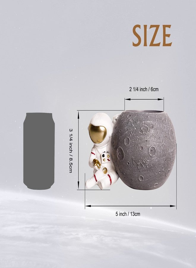 Kimdio Pen Holder, Astronaut Stand for Desk Pencil Holder, Resin Desk Organizer Decorative Accessories Ideal Gift for Office, Classroom, Home - Image 5
