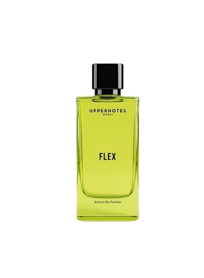 UpperNotes Flex Extrait De Parfum Men 80ml | Juniper Pepper Leather Vetiver Smoky Woody | Bold Masculine Long Lasting Evening Fragrance UAE - Image 4