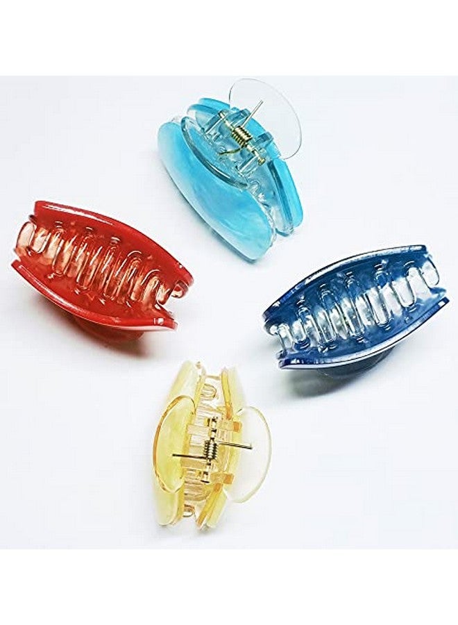 Drishti® Plastic Hair Claw Clip for Girls Multicolor (Pack of -4) - Image 4