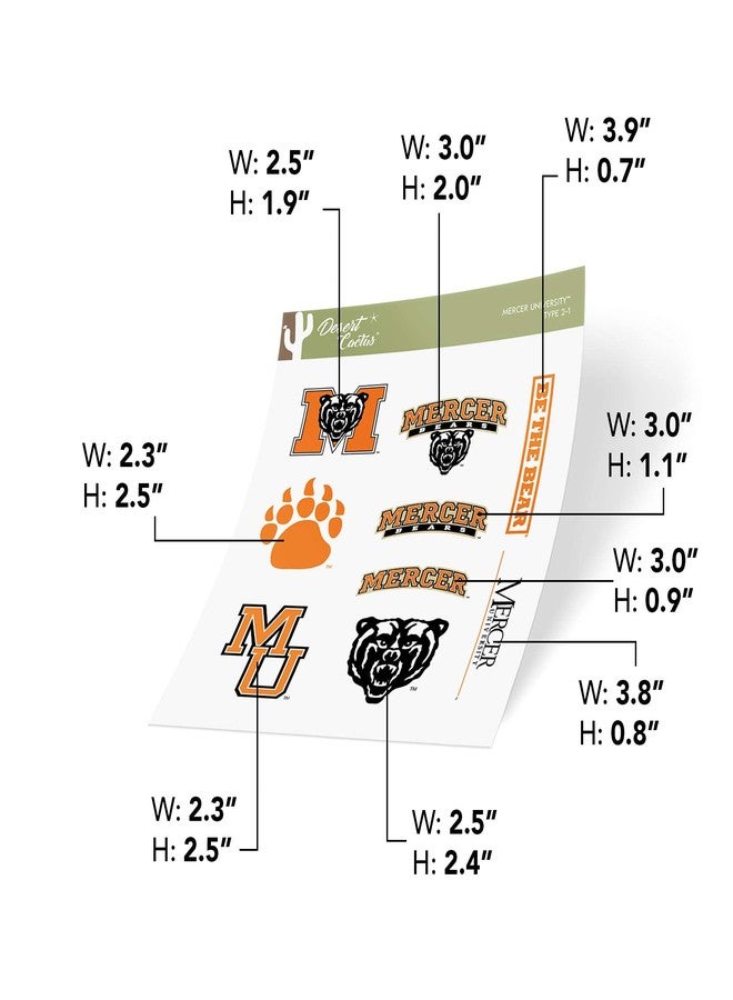 Desert Cactus Mercer University Sticker Bears Sticker Vinyl Decals Laptop Water Bottle Car Scrapbook T2 (Type 2) - Image 4